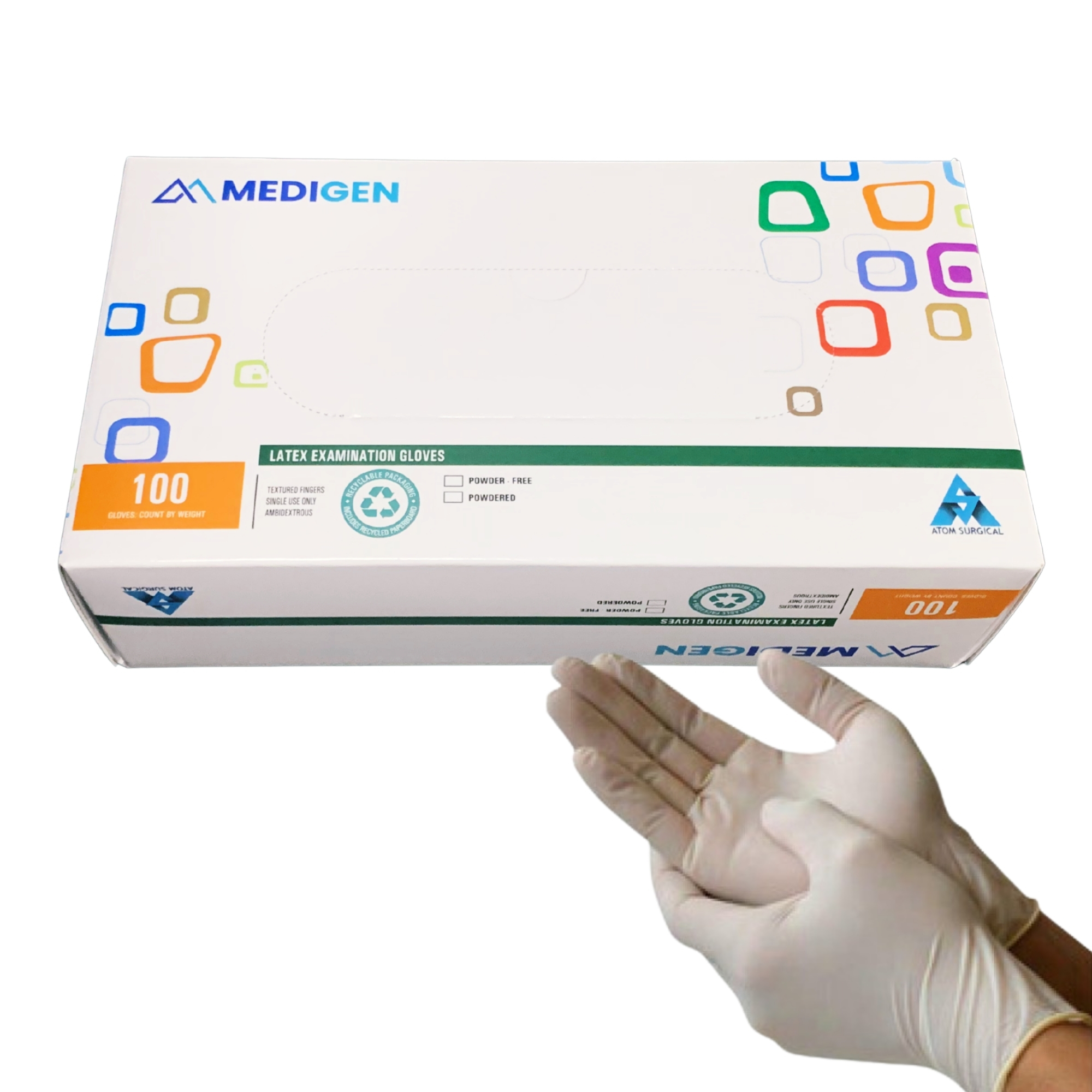 latex powder free examination gloves