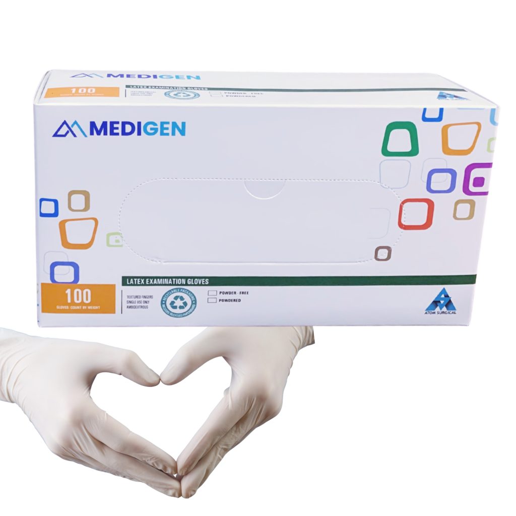 latex powder free examination gloves