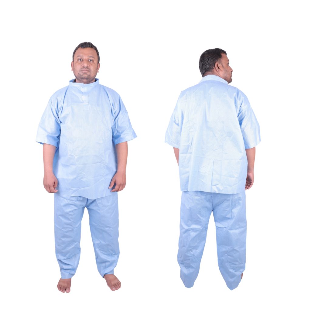 disposable patient ot dress pant shirt set