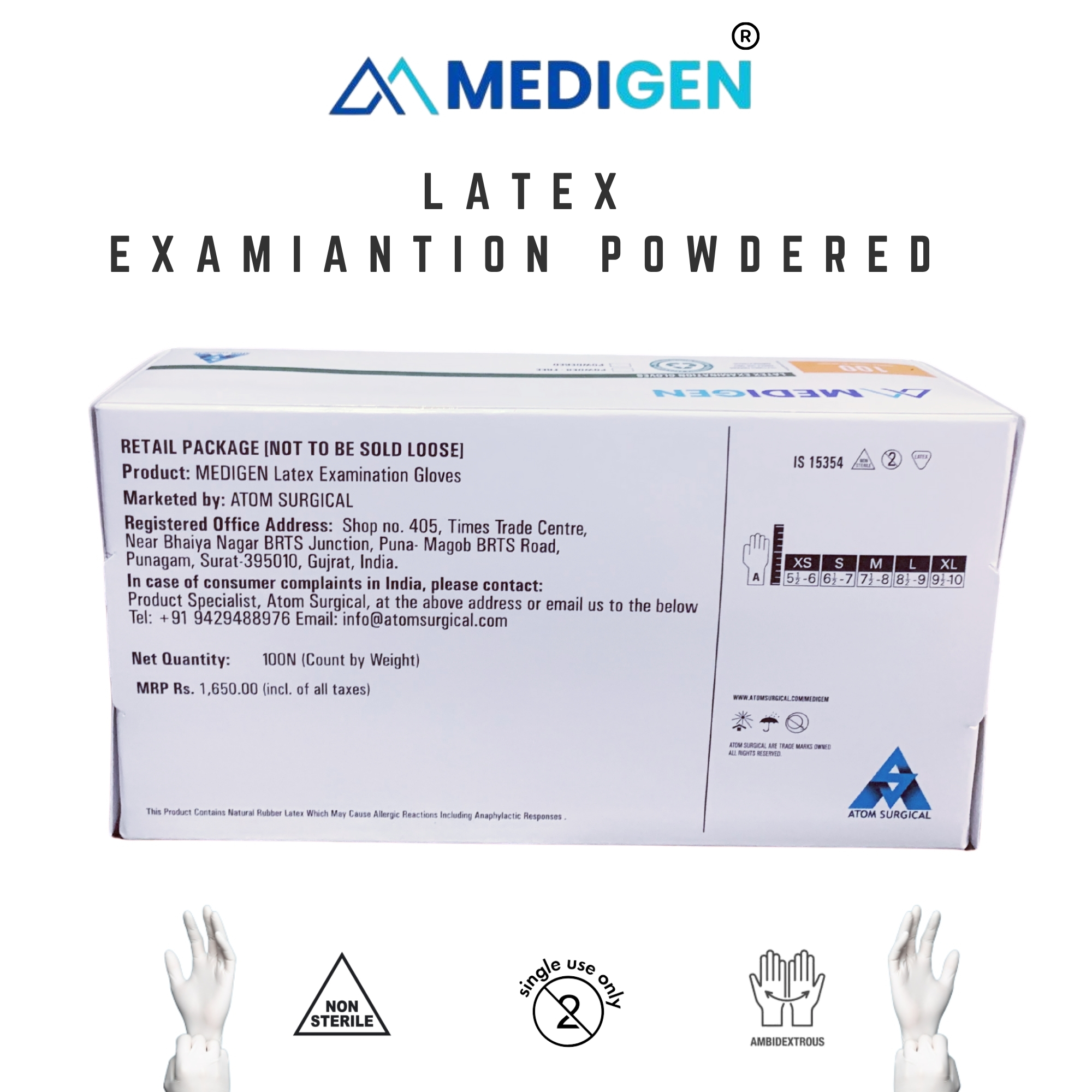 powder free gloves box export packaging