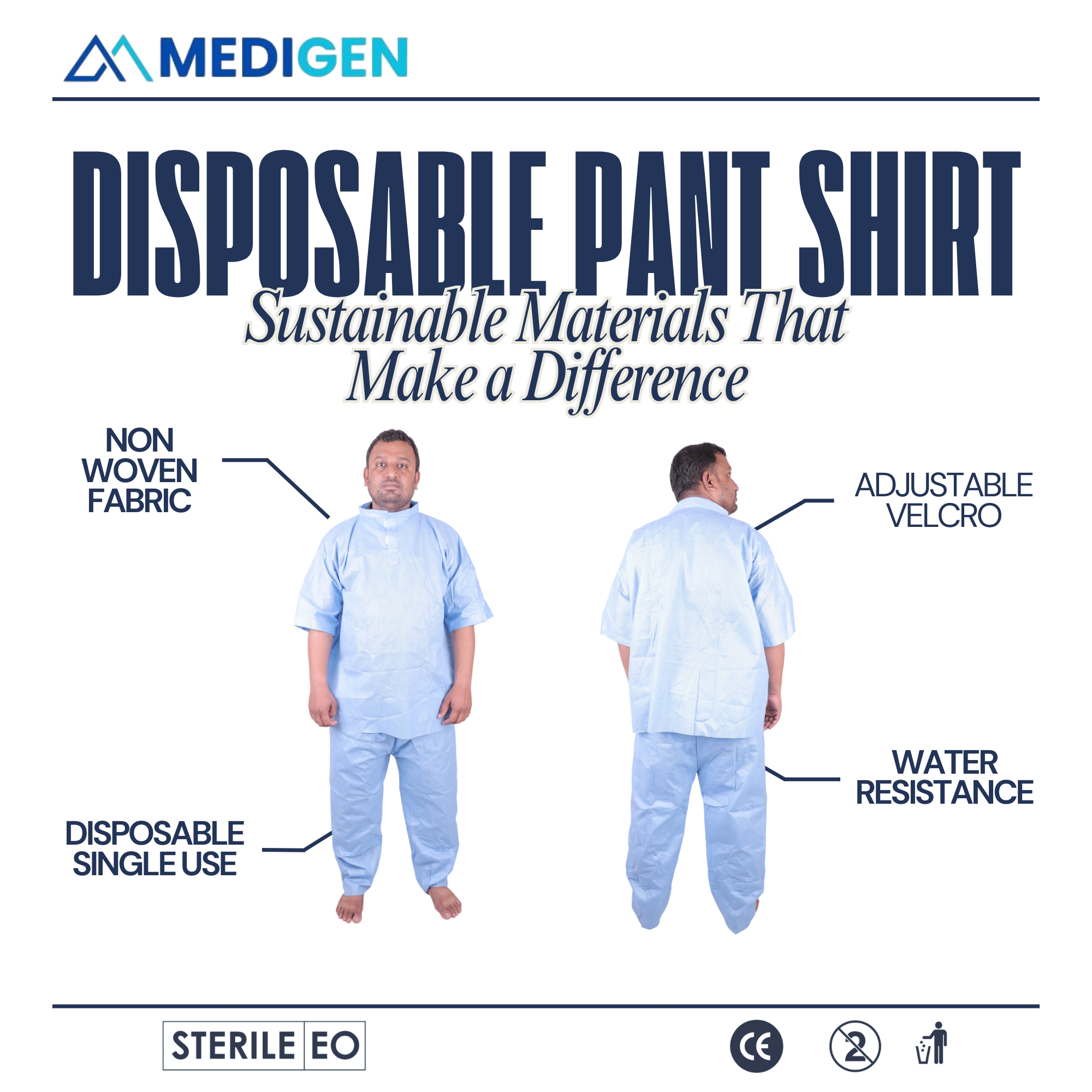 patient dress set packaging export quality