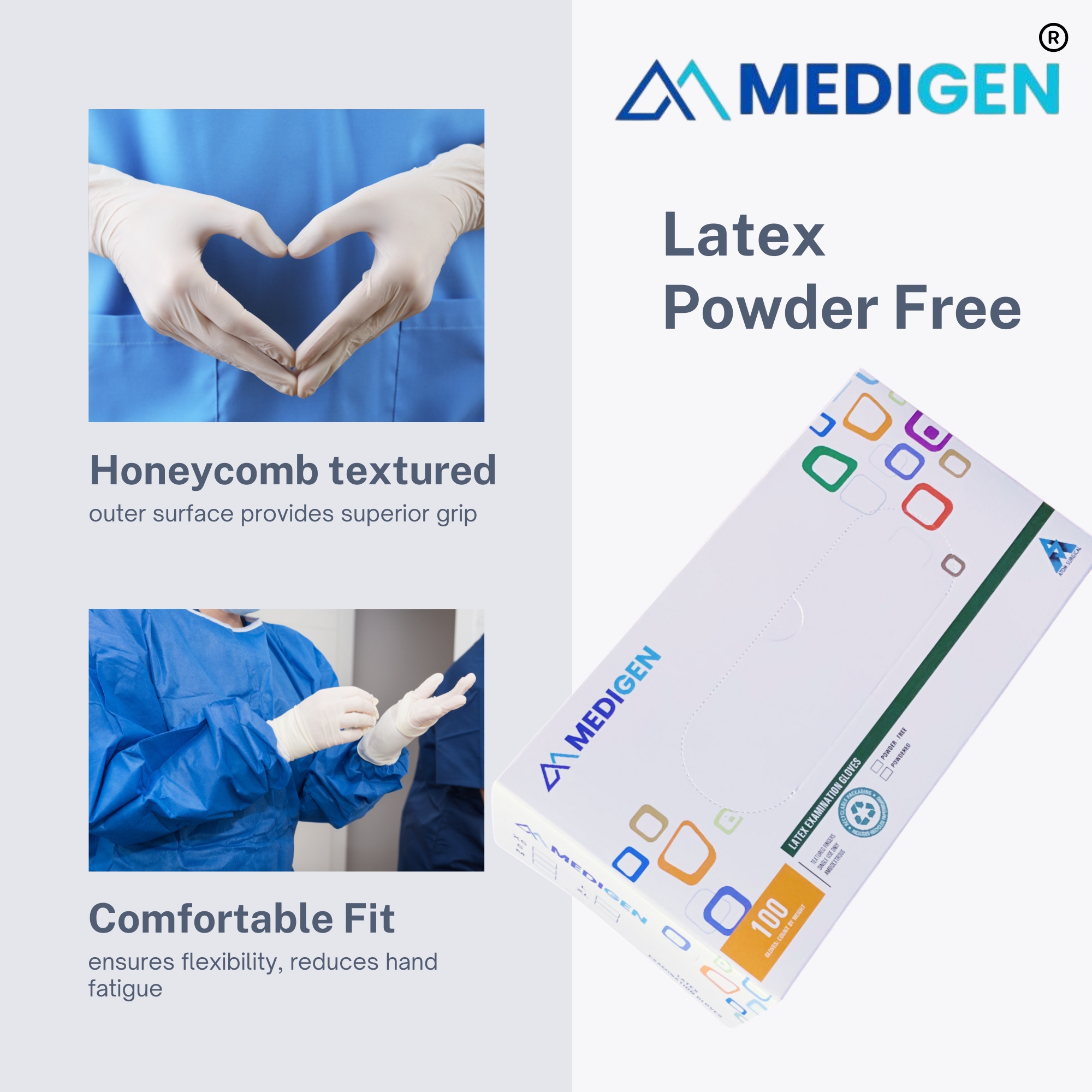 smooth surface powder free gloves
