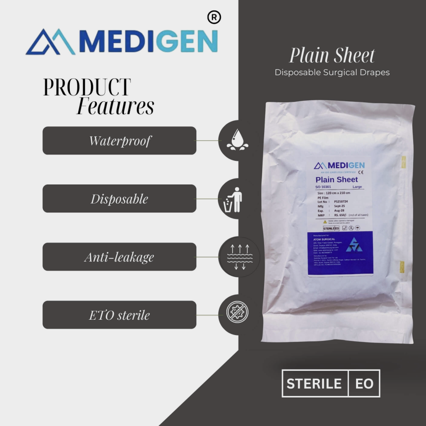 Medigenldpe Disposable Plain Sheet large 11
