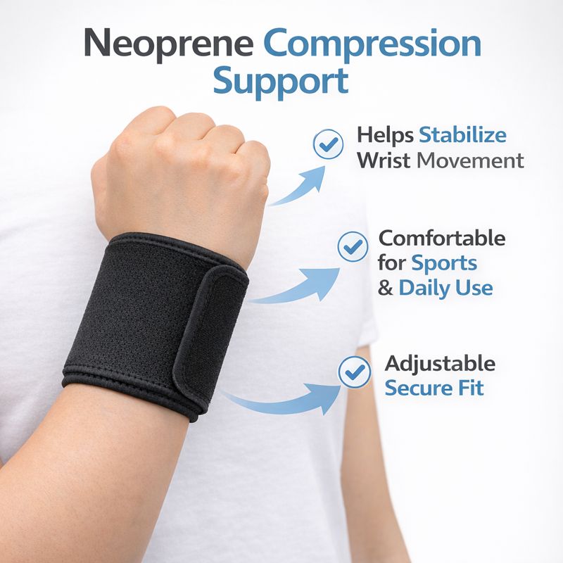Orthopedic neoprene wrist brace for wrist support