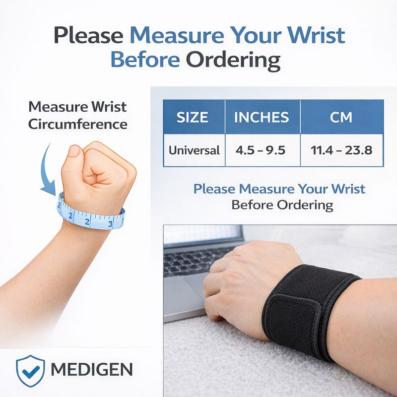 Medical grade neoprene wrist support for orthopedic care