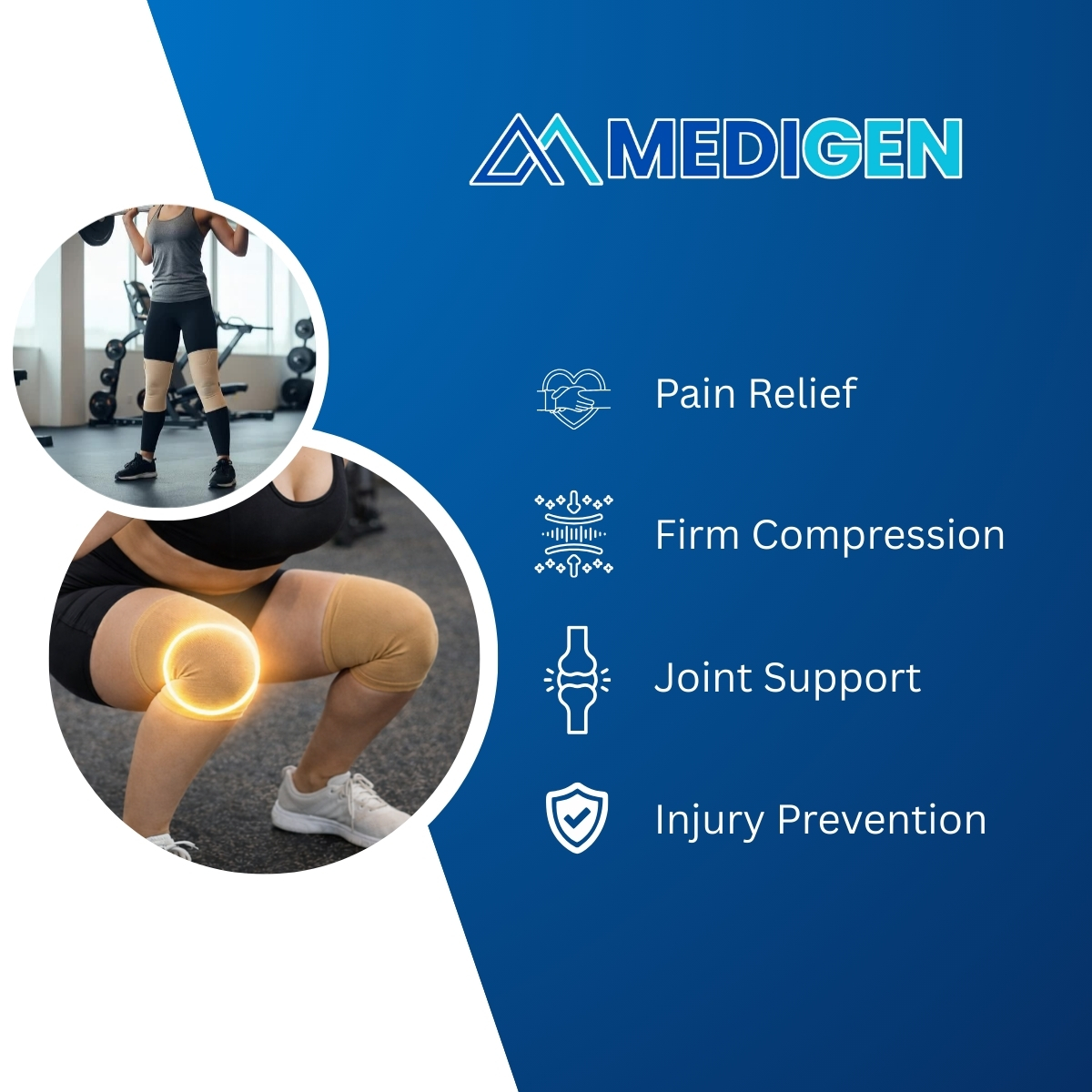 Orthopedic knee cap support for joint stability