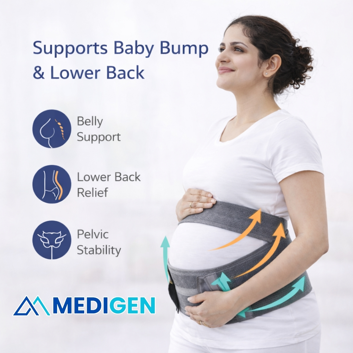 Pregnancy support belt for comfortable maternity care