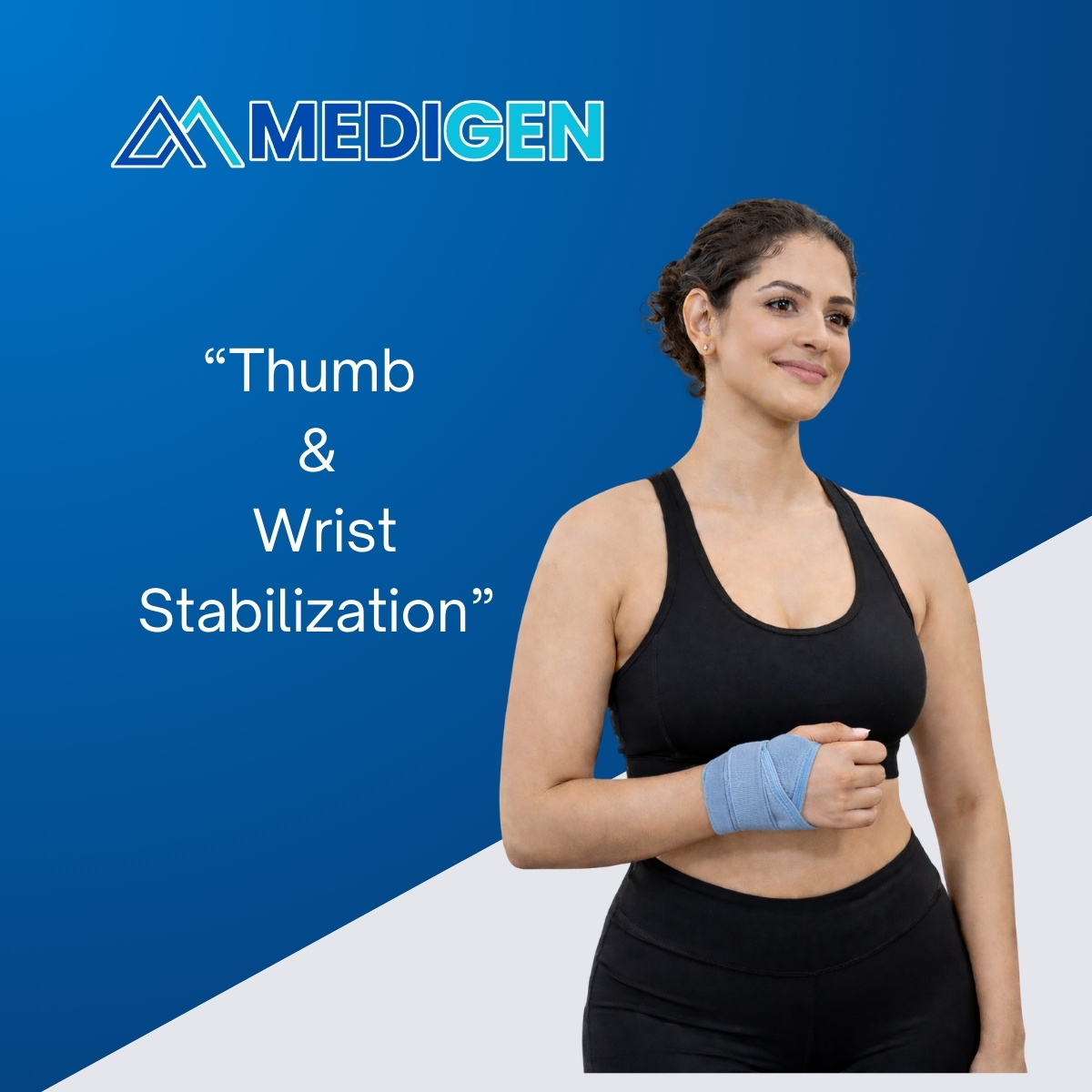 Orthopedic wrist support with thumb stabilizer