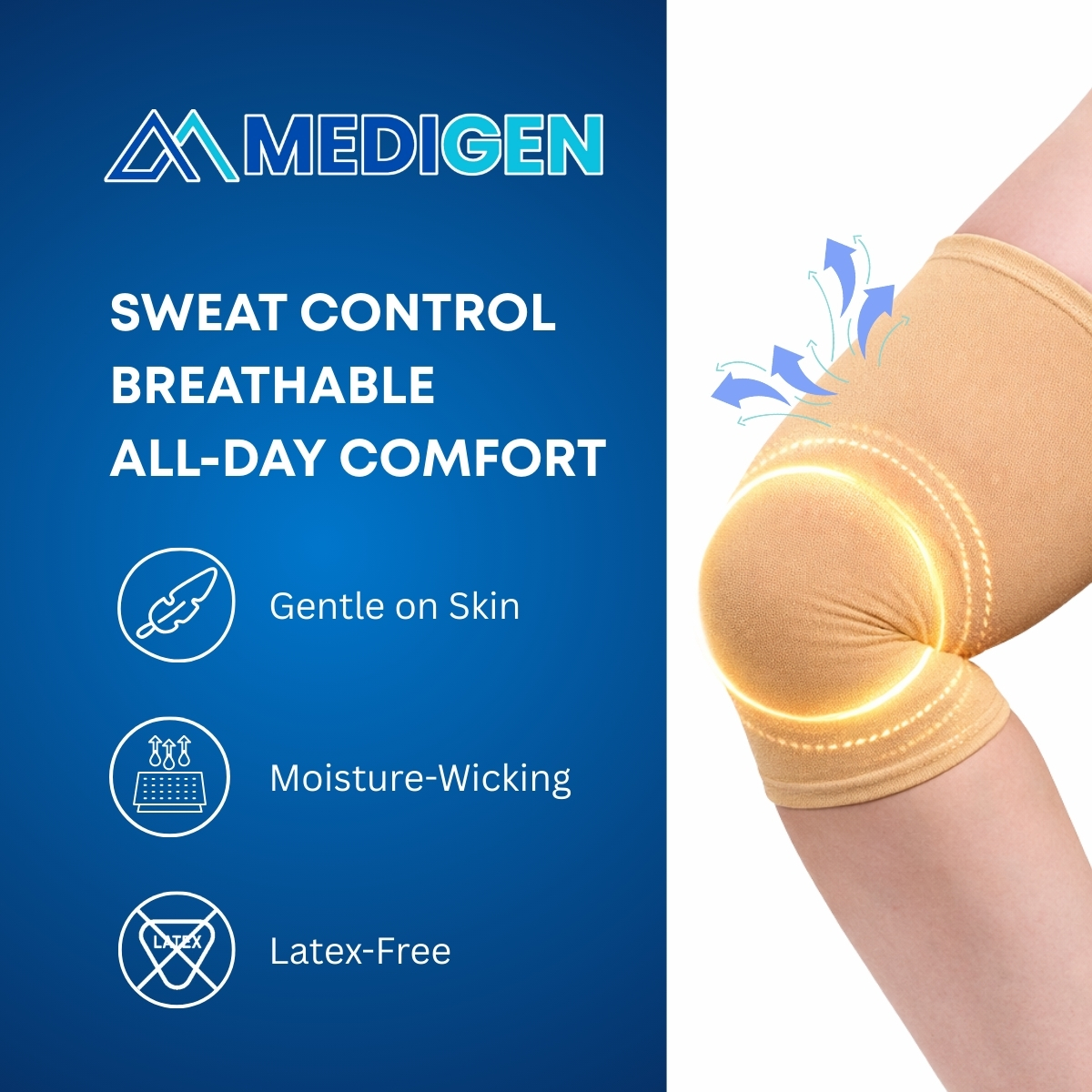 Sports compression knee cap by Medigen