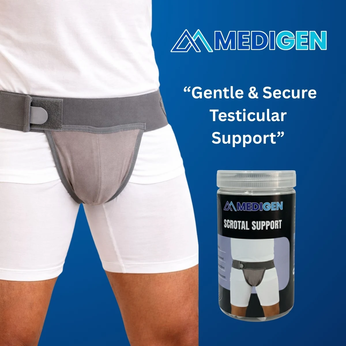 Orthopedic scrotal support brief for men