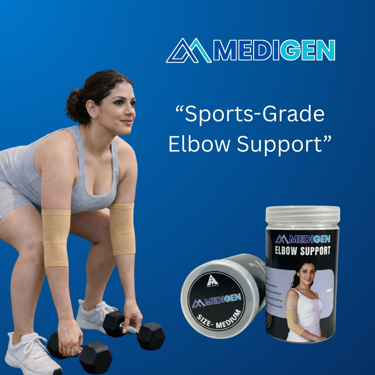 Sports compression elbow support by Medigen