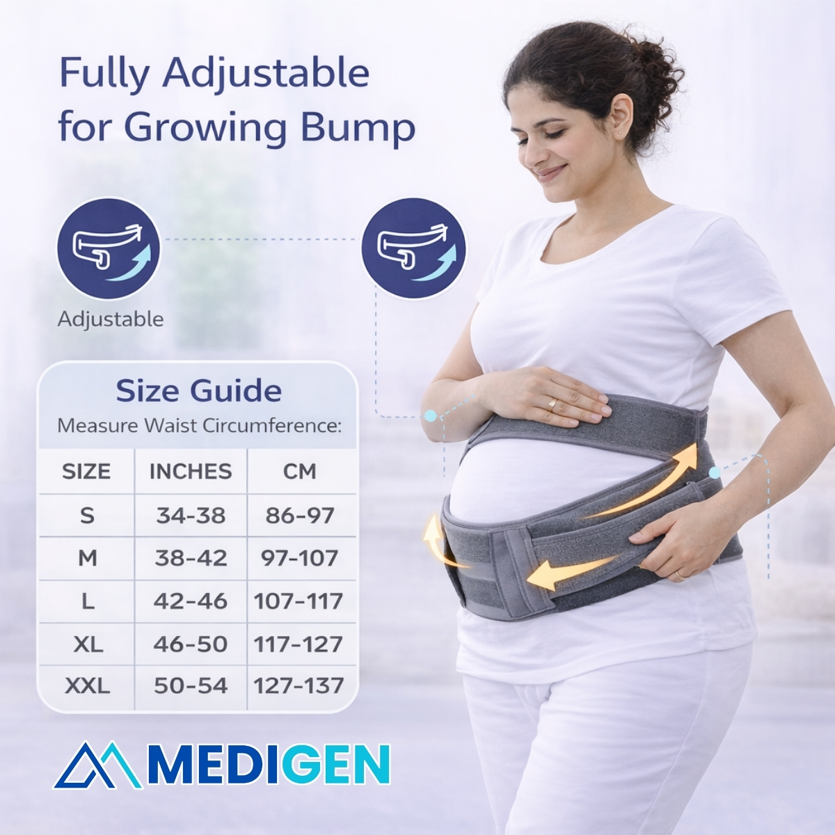 Breathable maternity abdominal support belt