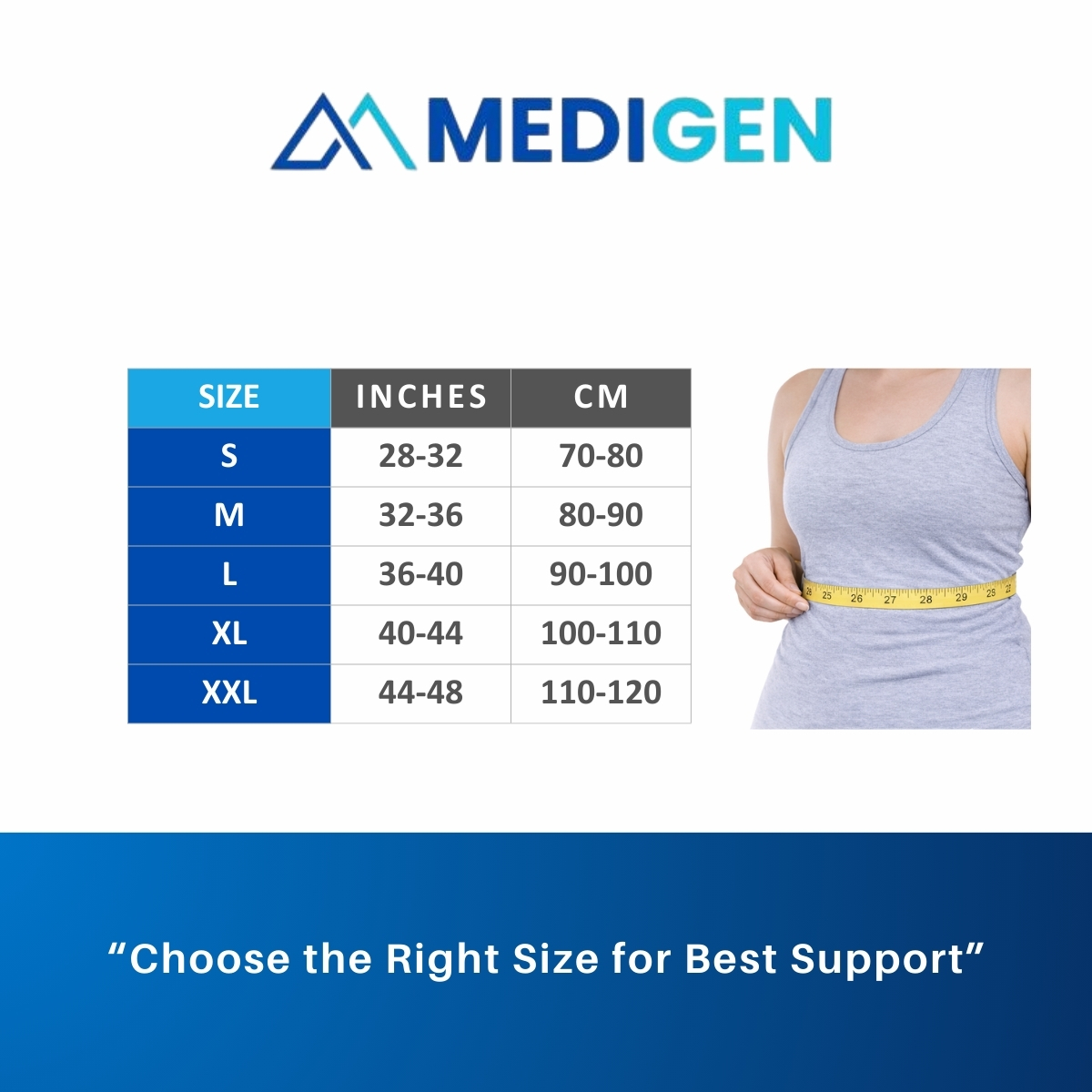 Adjustable abdominal belt with secure closure