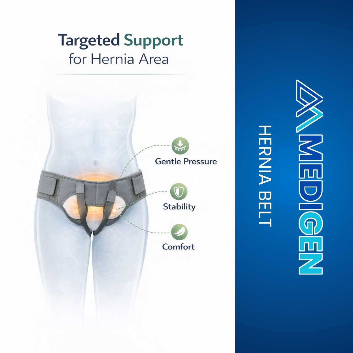 Adjustable hernia compression belt by Medigen