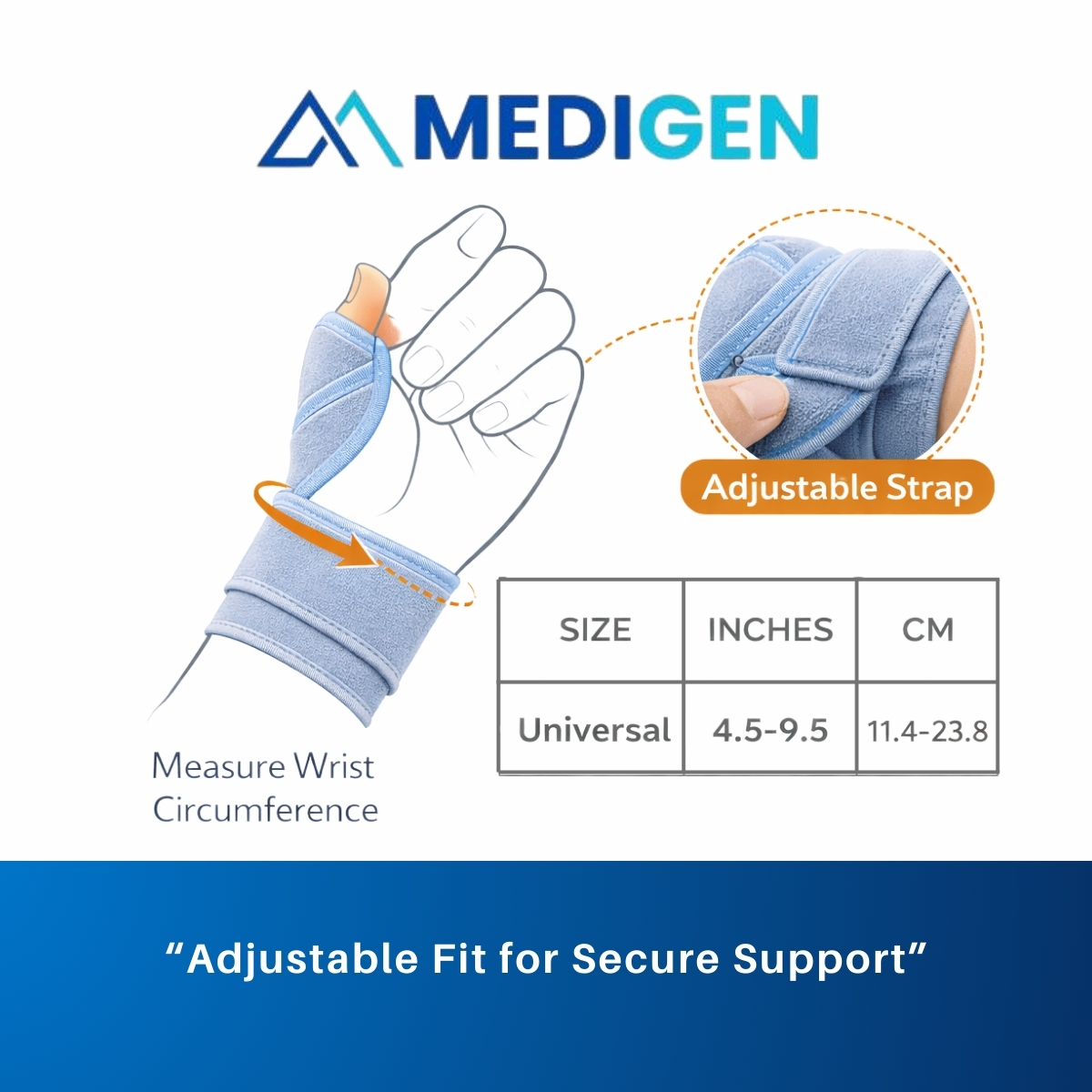 Breathable wrist support with thumb brace