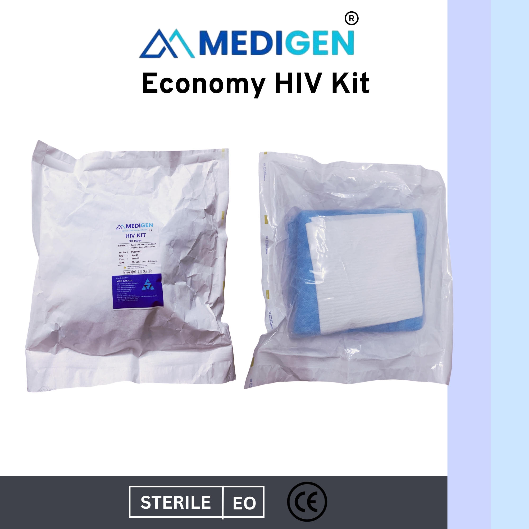 sterile disposable healthcare kit