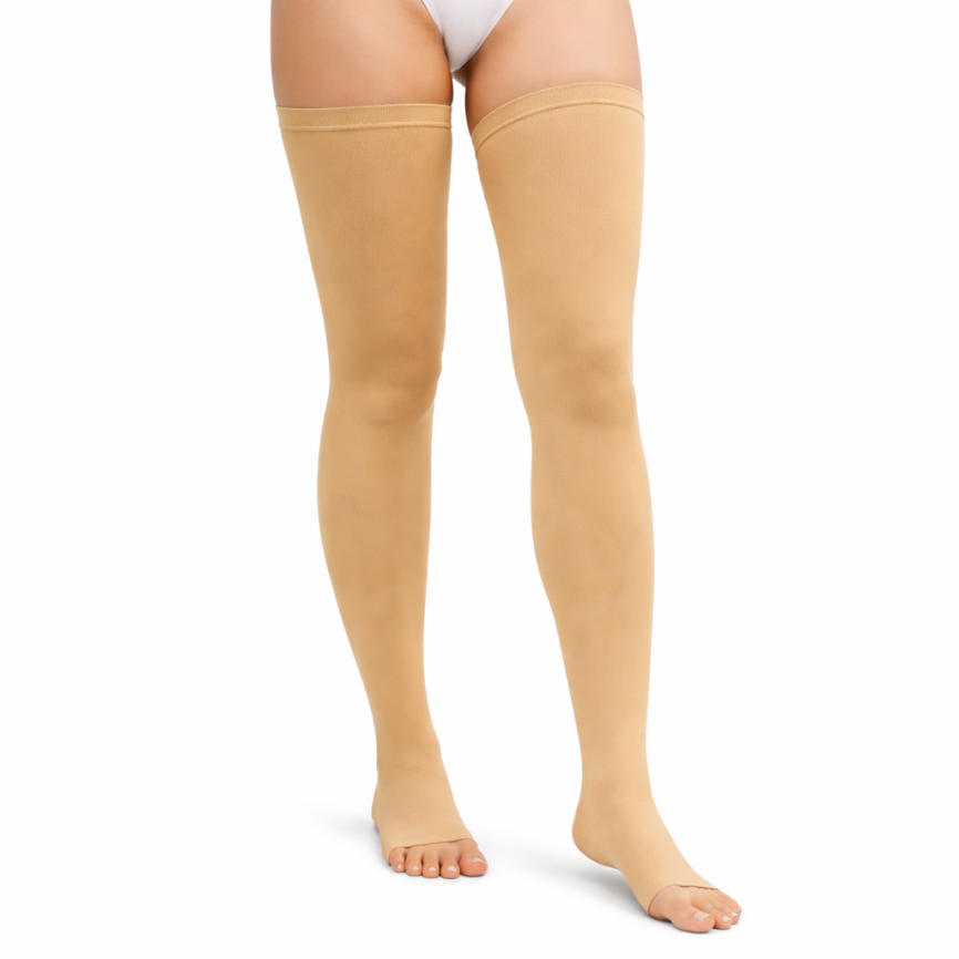 Medigen medical compression stocking mid thigh for leg support