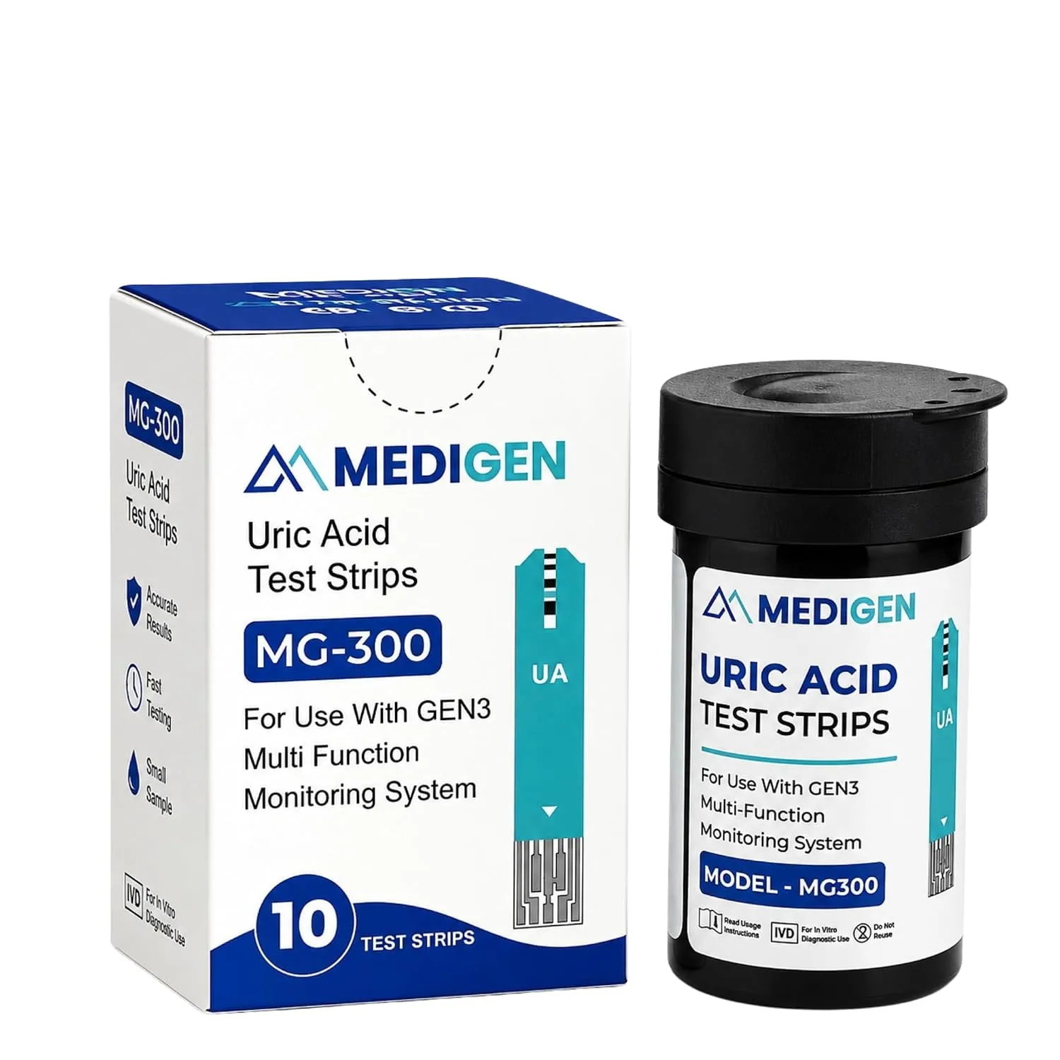 MEDIGEN Uric Acid Test Strips MG-300